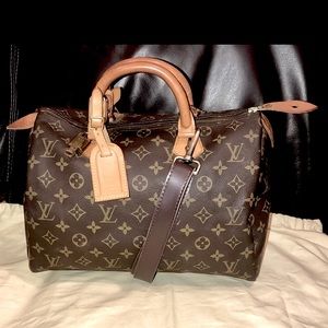 LOUIS VUITTON Monogram Speedy 30 Top Handle Boston Travel Day Bag 891FC
